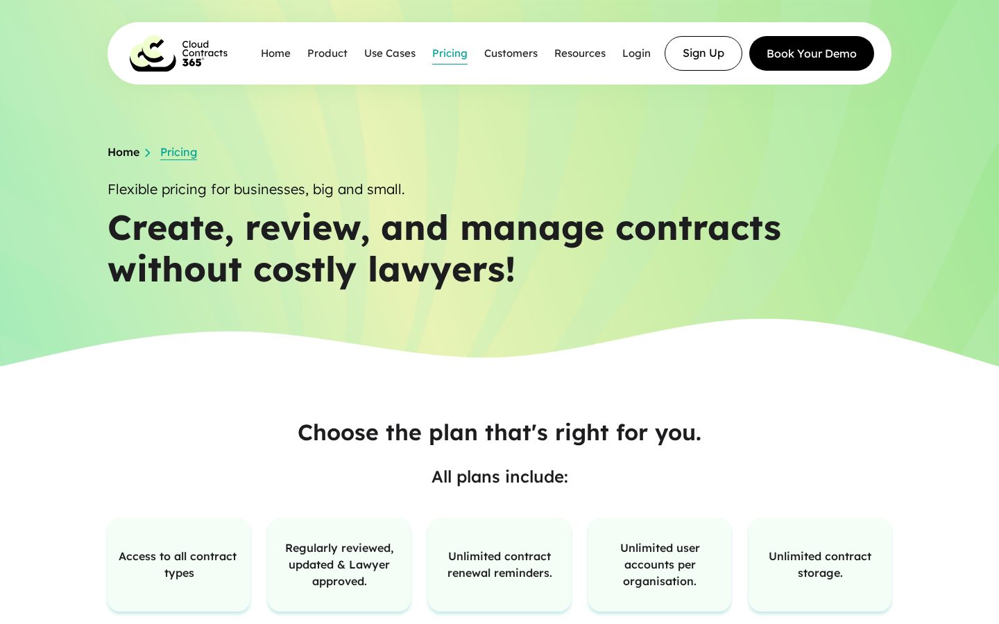 Cloud Contracts 365 Pricing