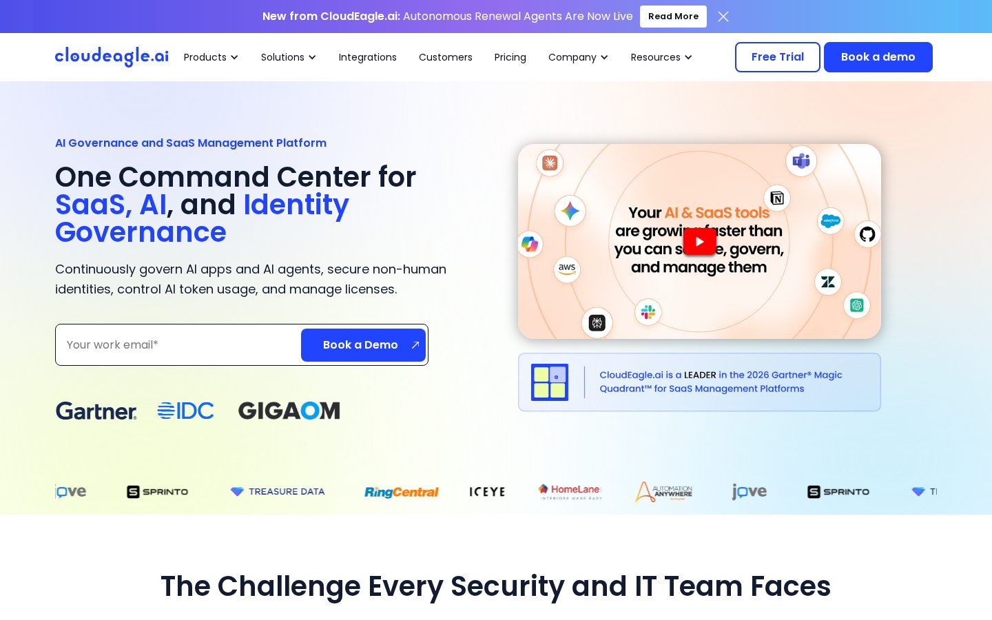 CloudEagle Homepage