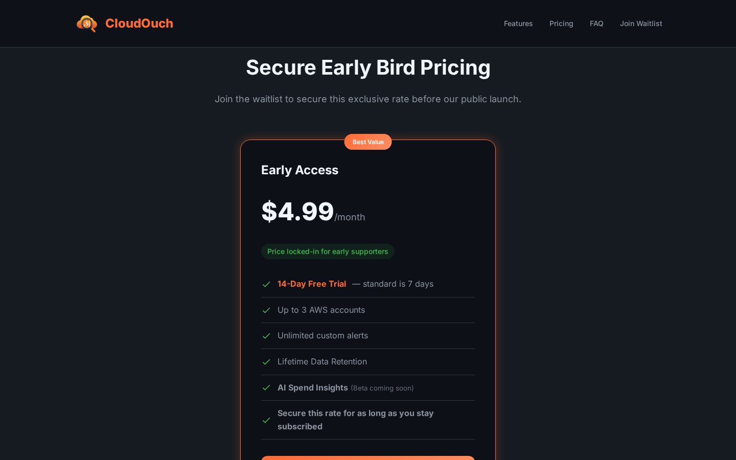 CloudOuch Pricing