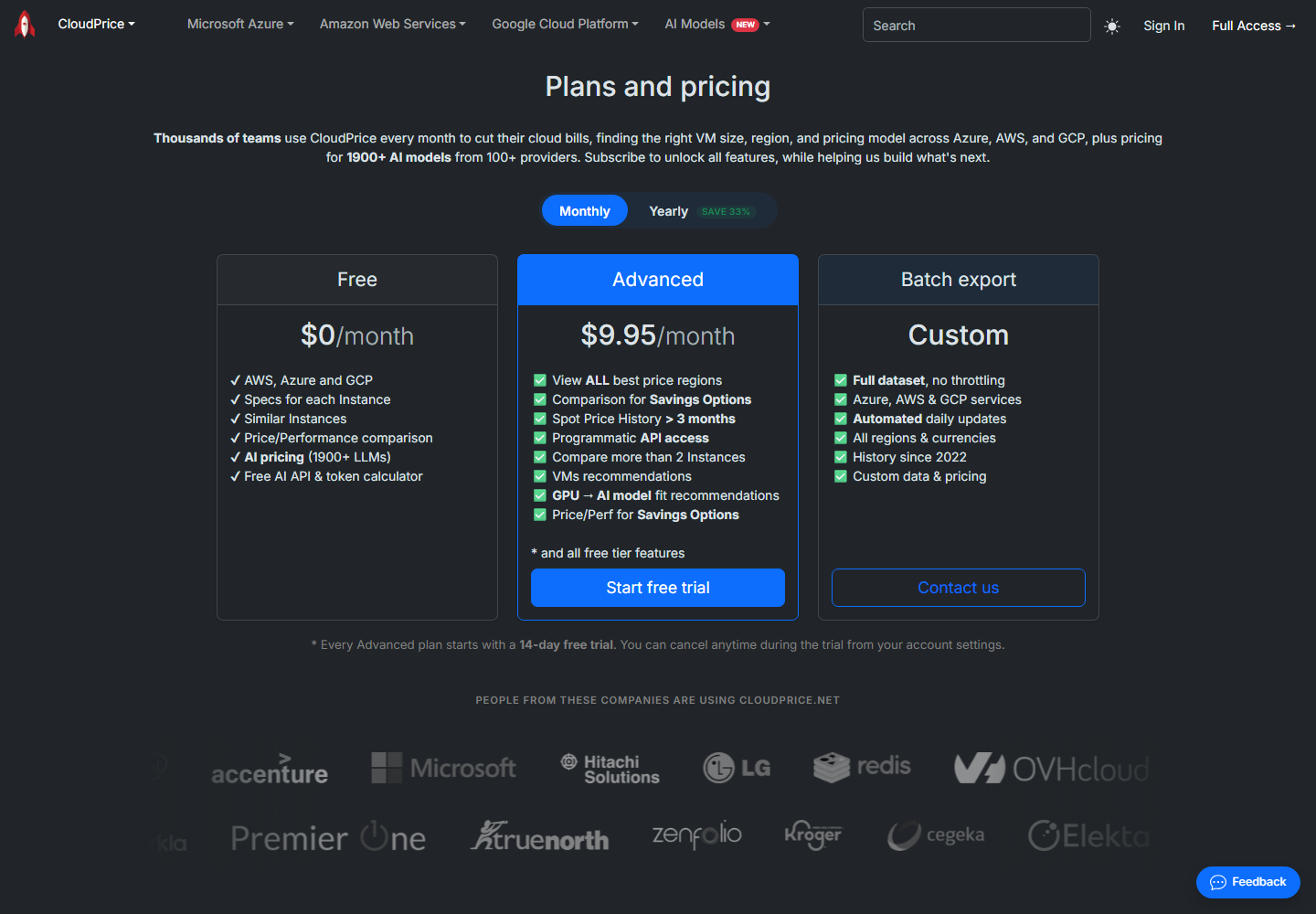 CloudPrice.net pricing