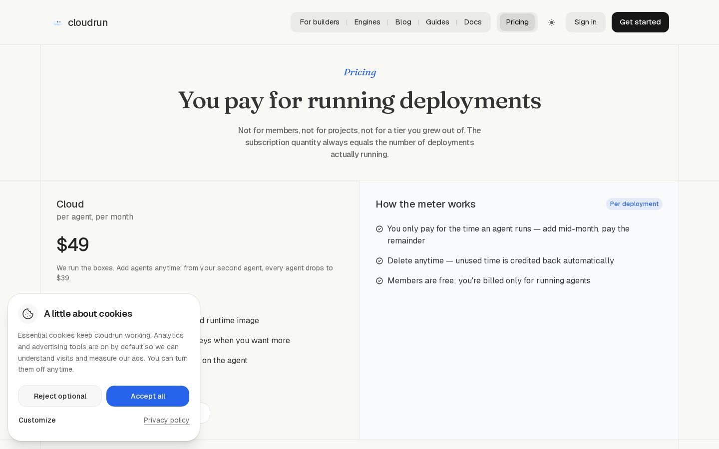 Cloudrun Pricing