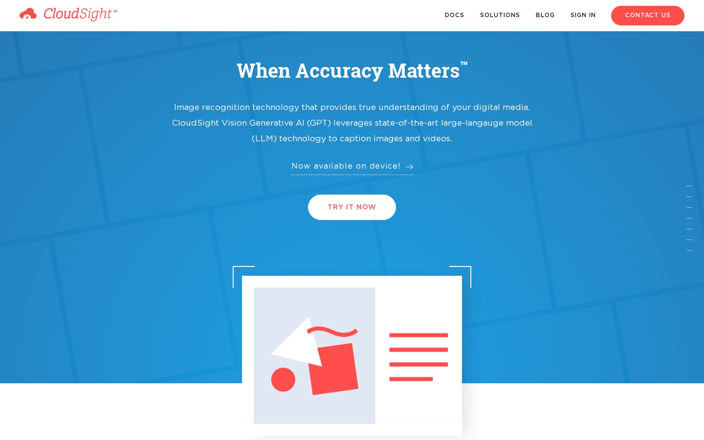 CloudSight AI Homepage