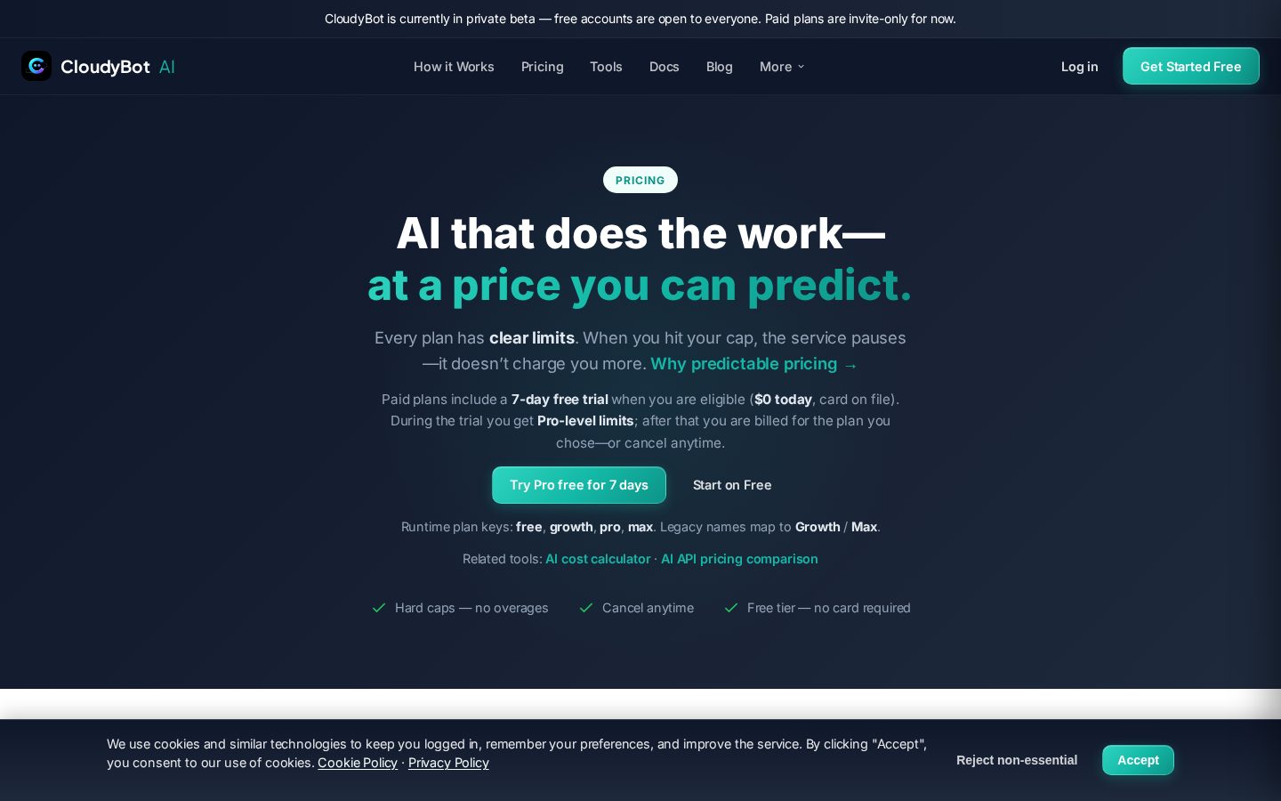CloudyBot Pricing