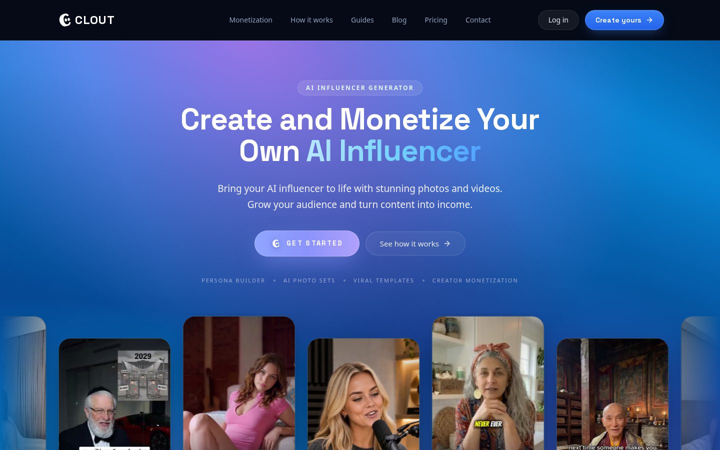 Clout AI Homepage