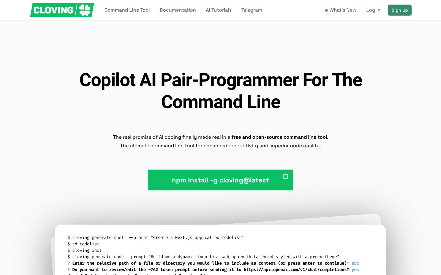 Cloving Homepage