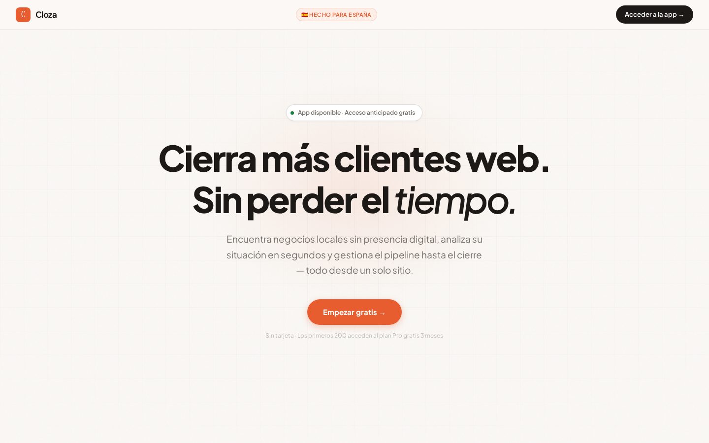Cloza Homepage
