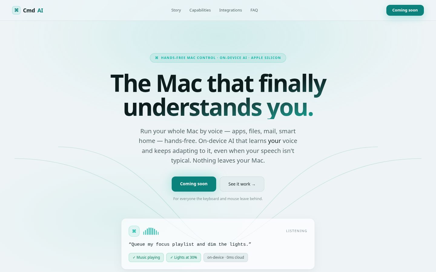 Cmd AI Homepage