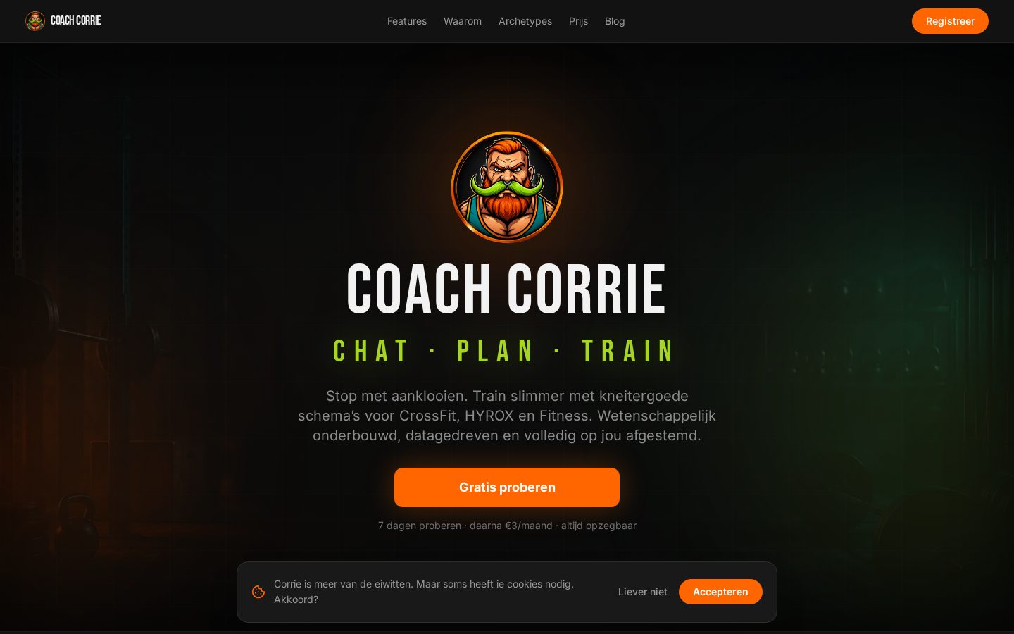 Coach Corrie Homepage