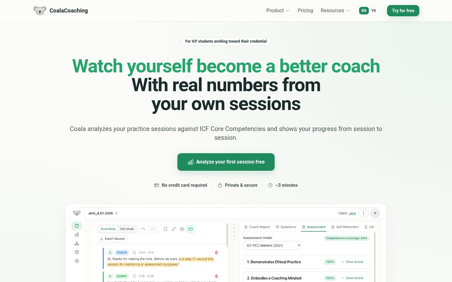 CoalaCoaching Homepage