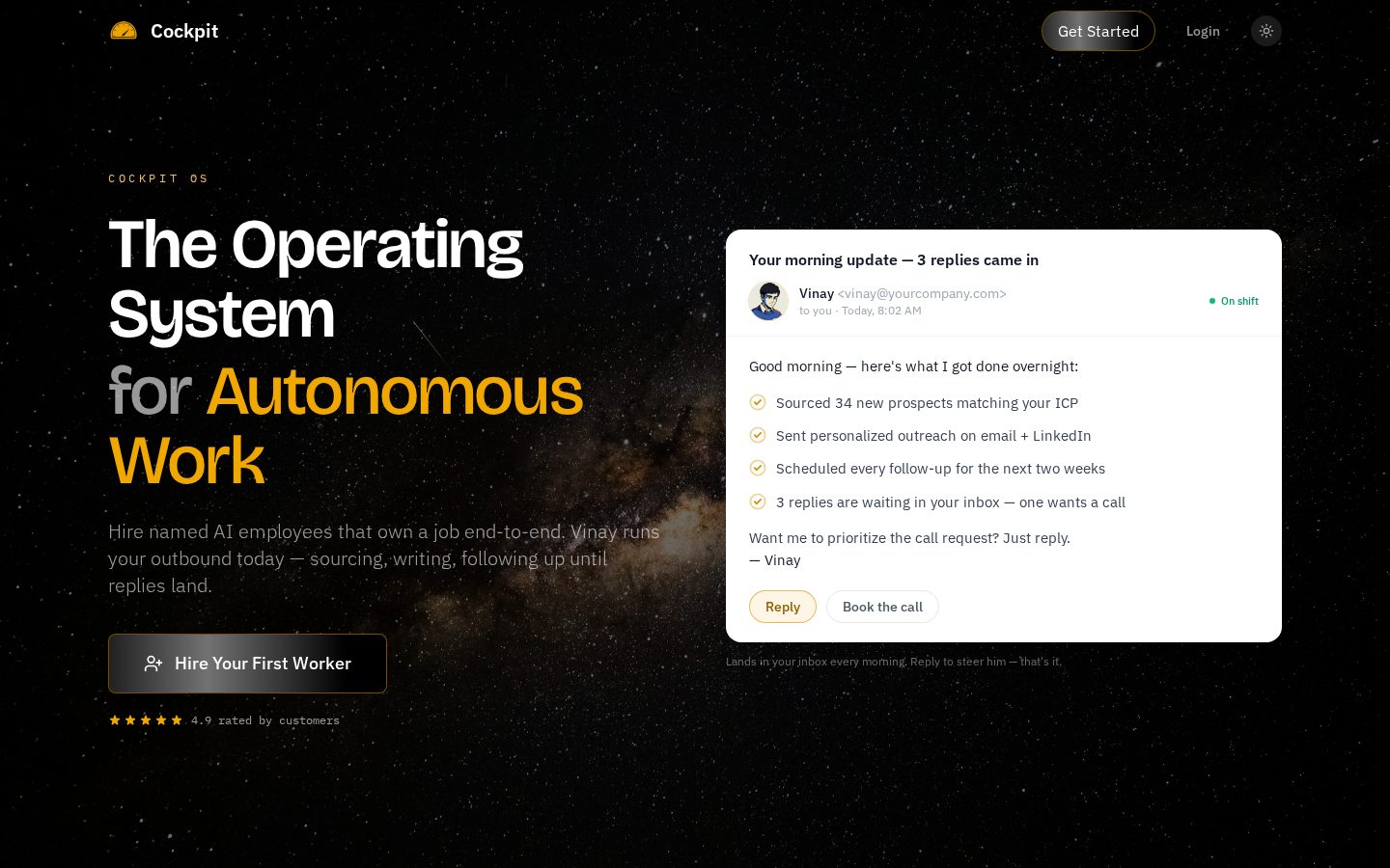 Cockpit AI Homepage