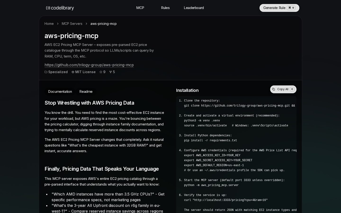 Code Library AI Pricing