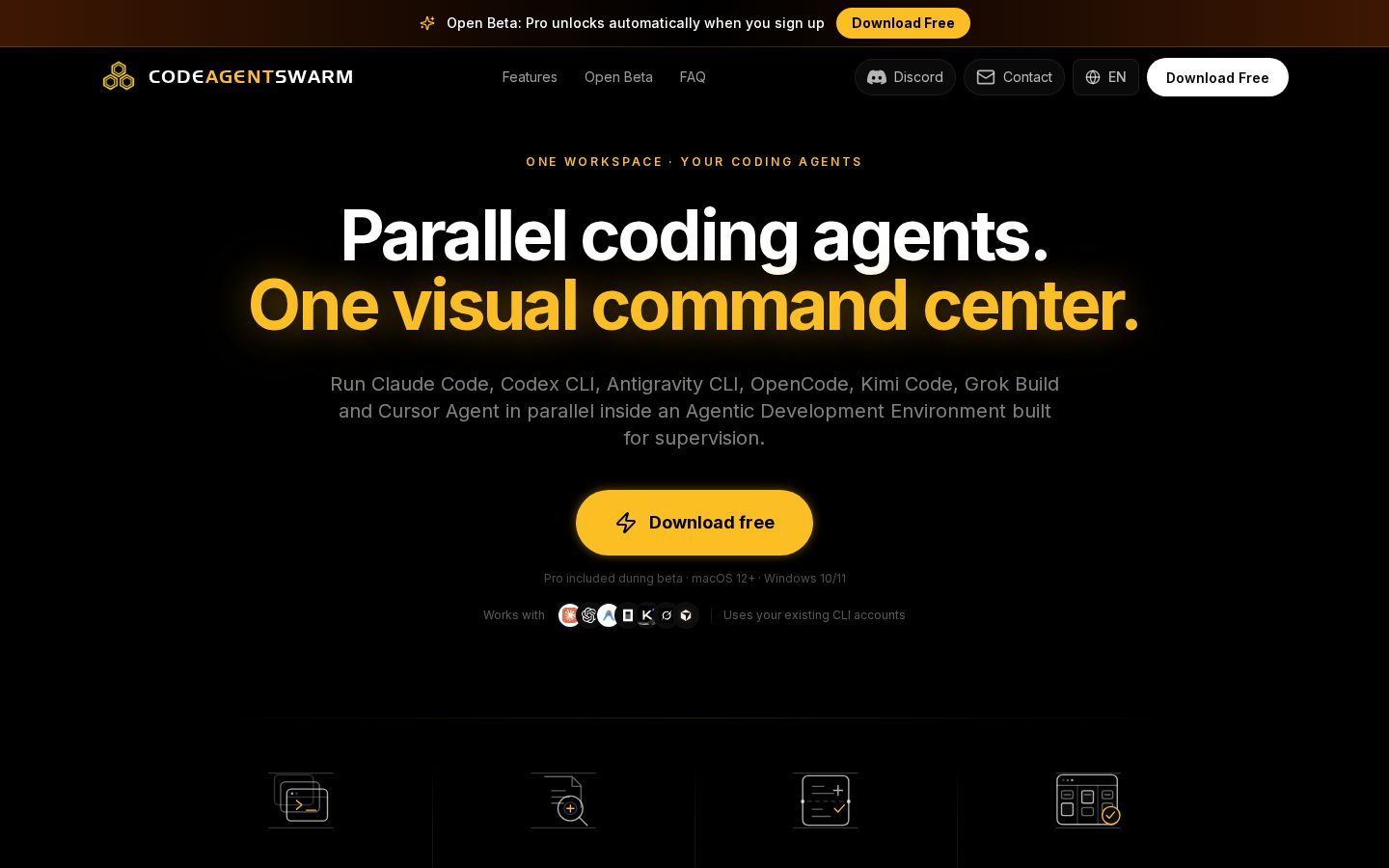 CodeAgentSwarm Homepage