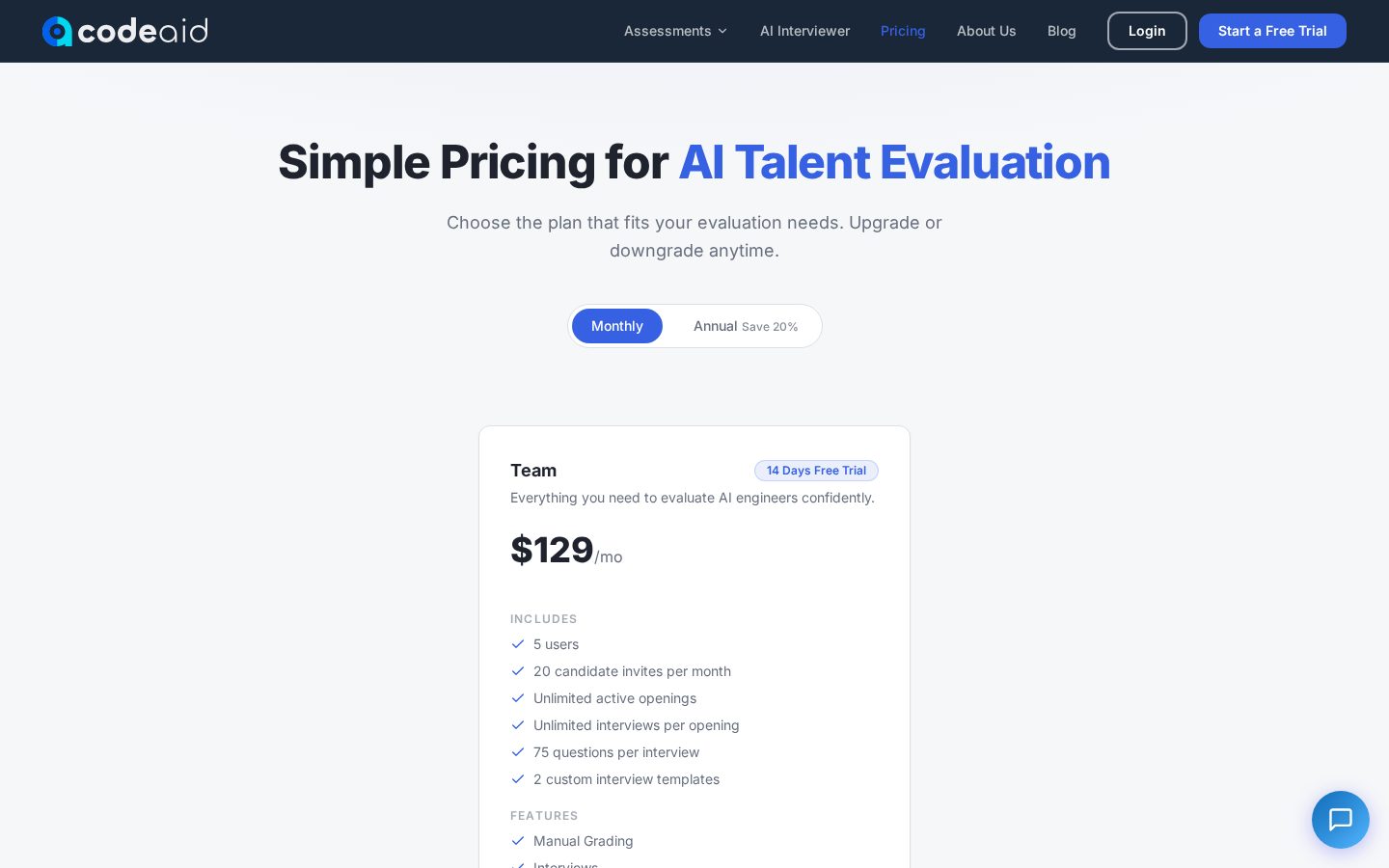 Codeaid Pricing