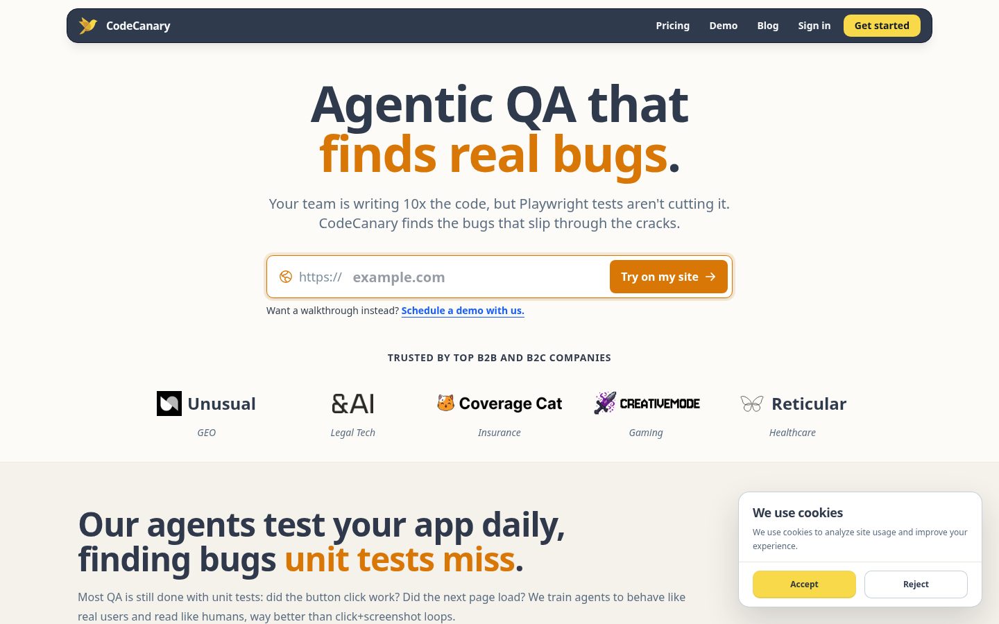 CodeCanary Homepage