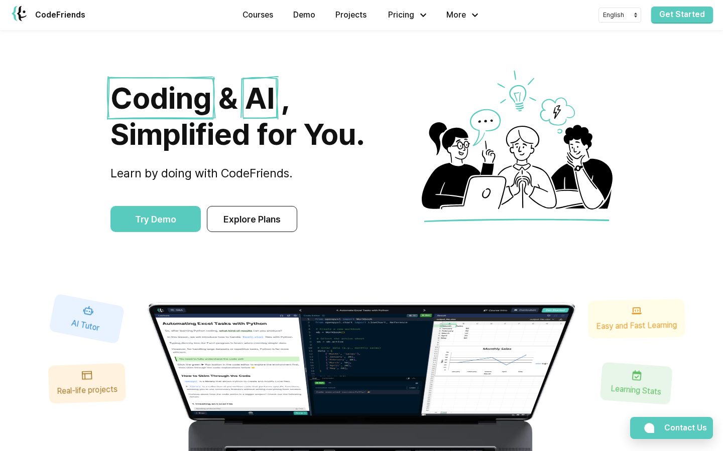 CodeFriends Homepage