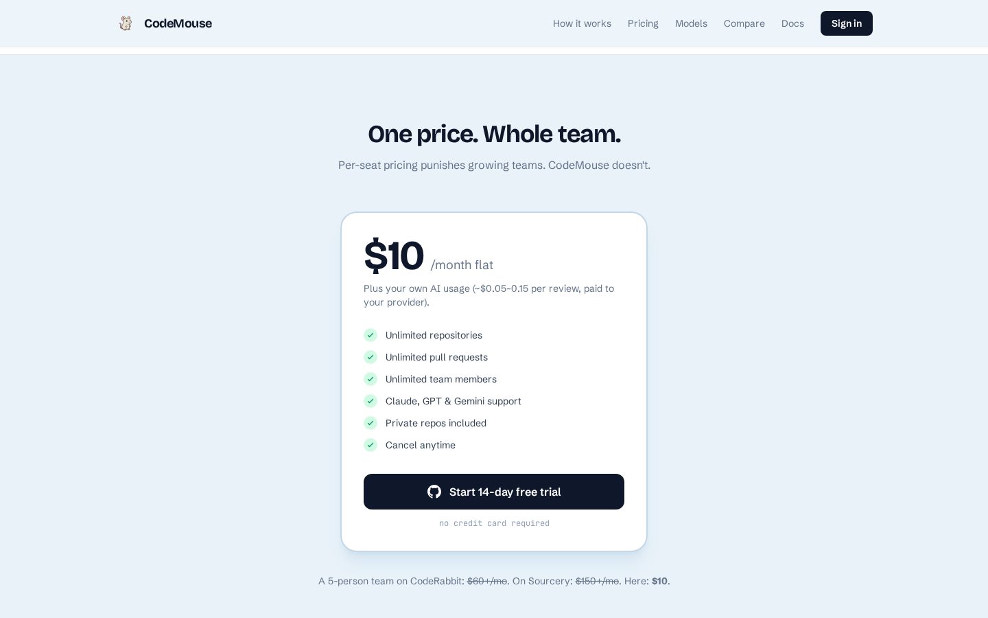 CodeMouse Pricing