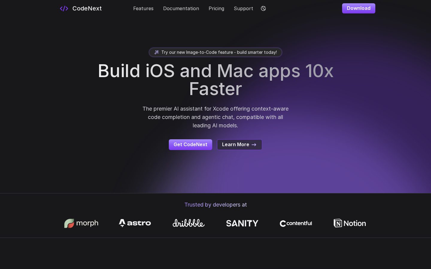 CodeNext AI Homepage