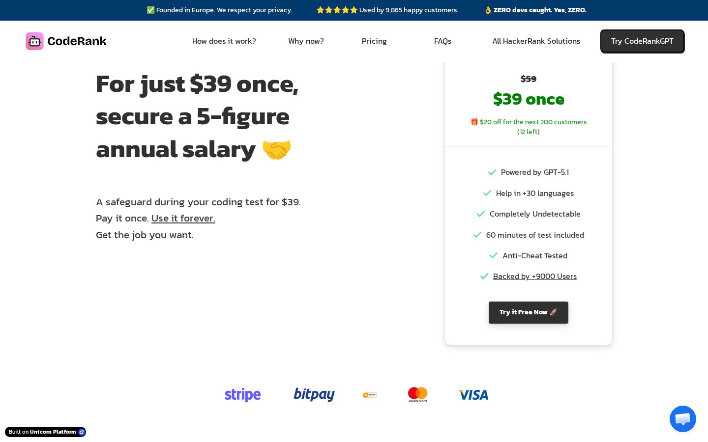 CodeRank Pricing