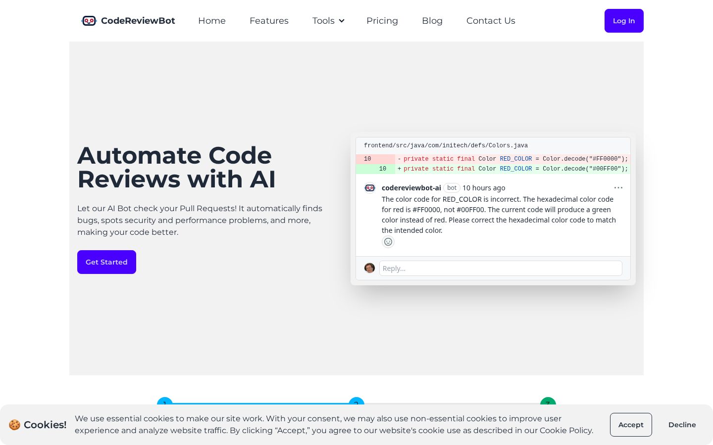 CodeReviewBot Homepage