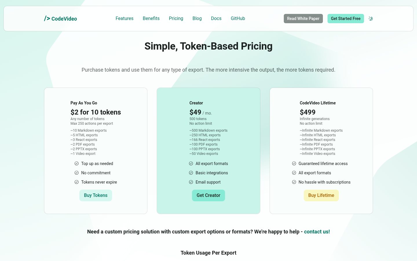 CodeVideo Pricing