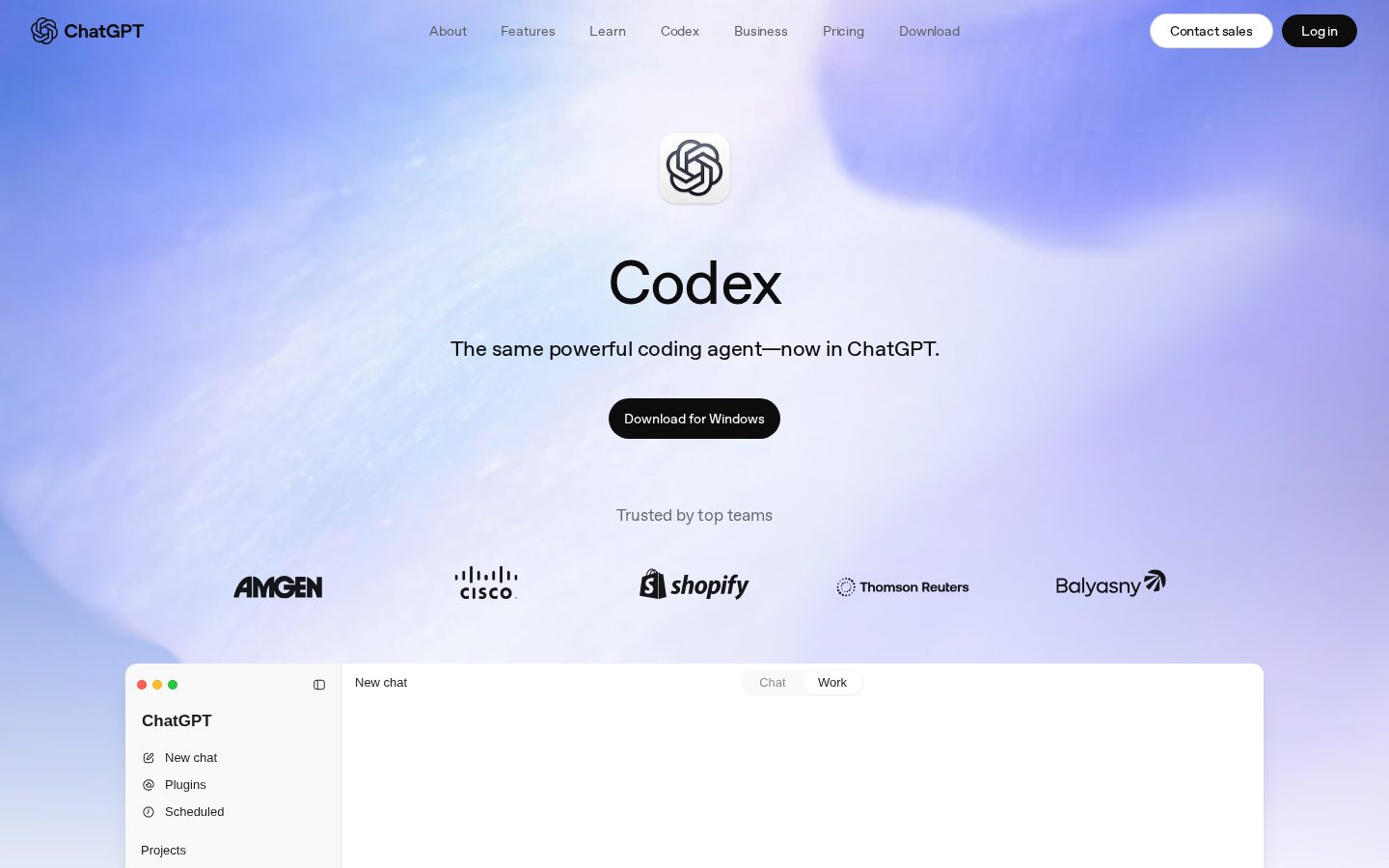 Codex 3.0 by OpenAI Homepage