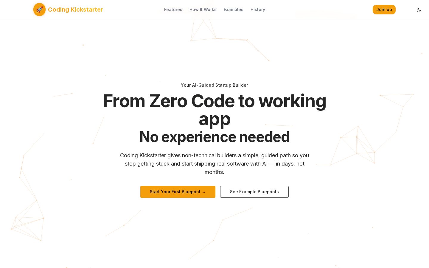 Coding Kickstarter Homepage