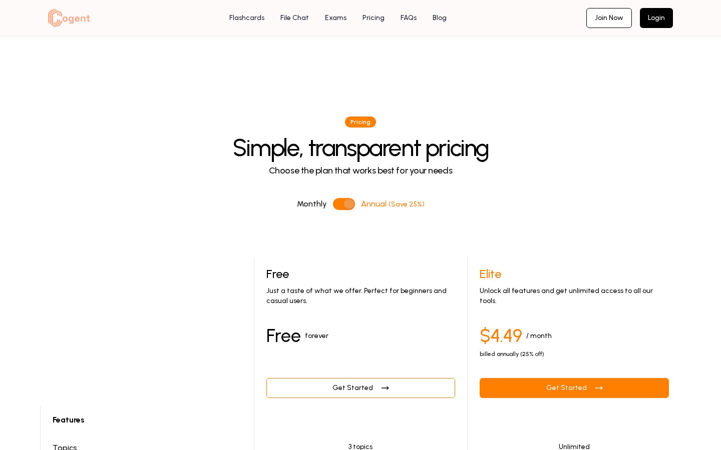 Cogent Pricing
