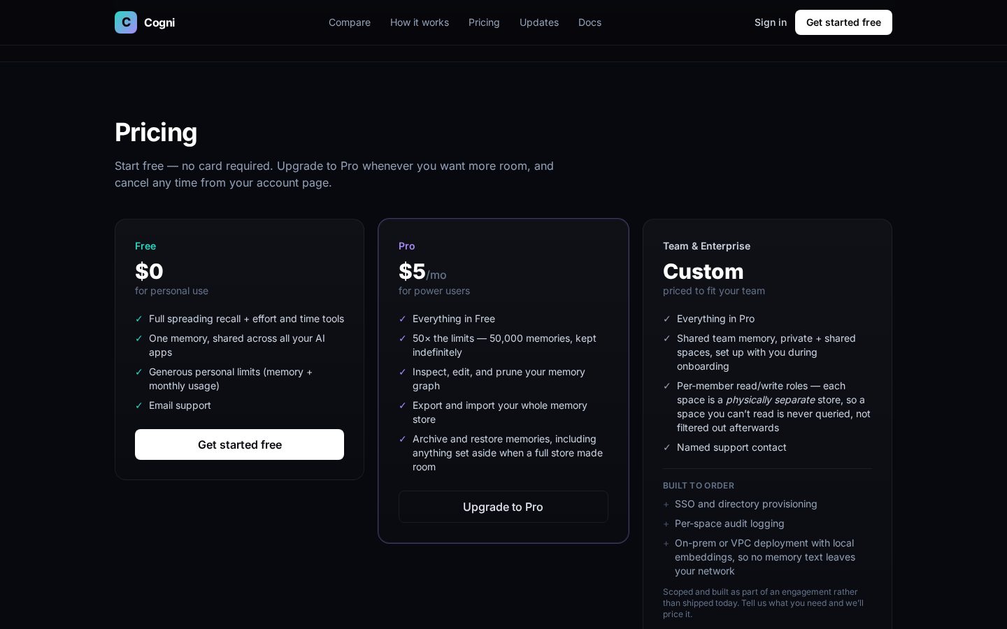 Cogni Pricing