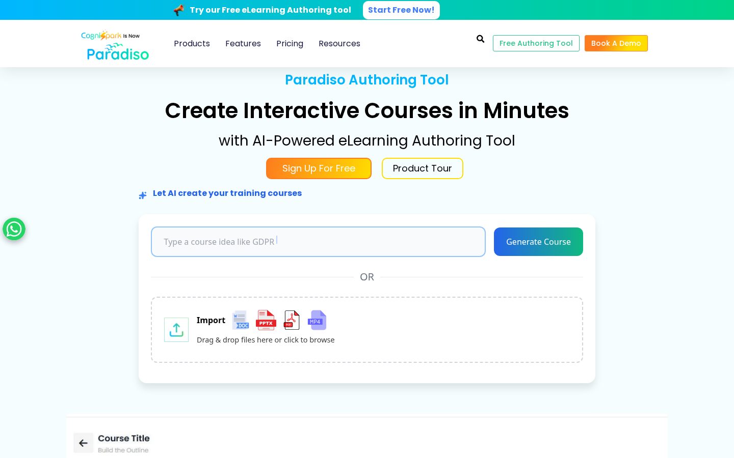 CogniSpark AI Homepage