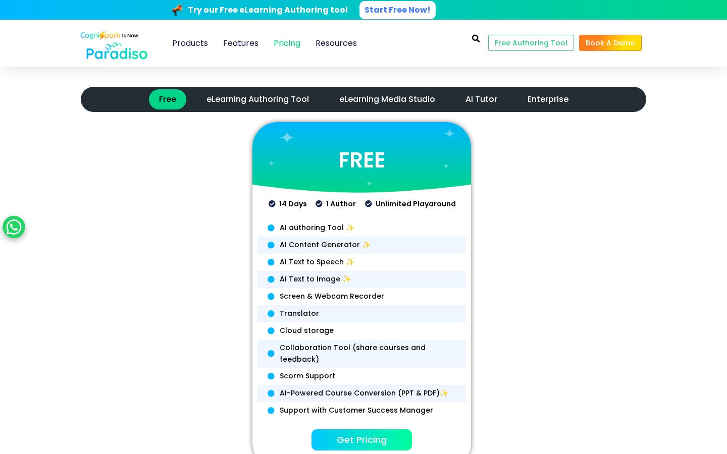 CogniSpark AI Pricing