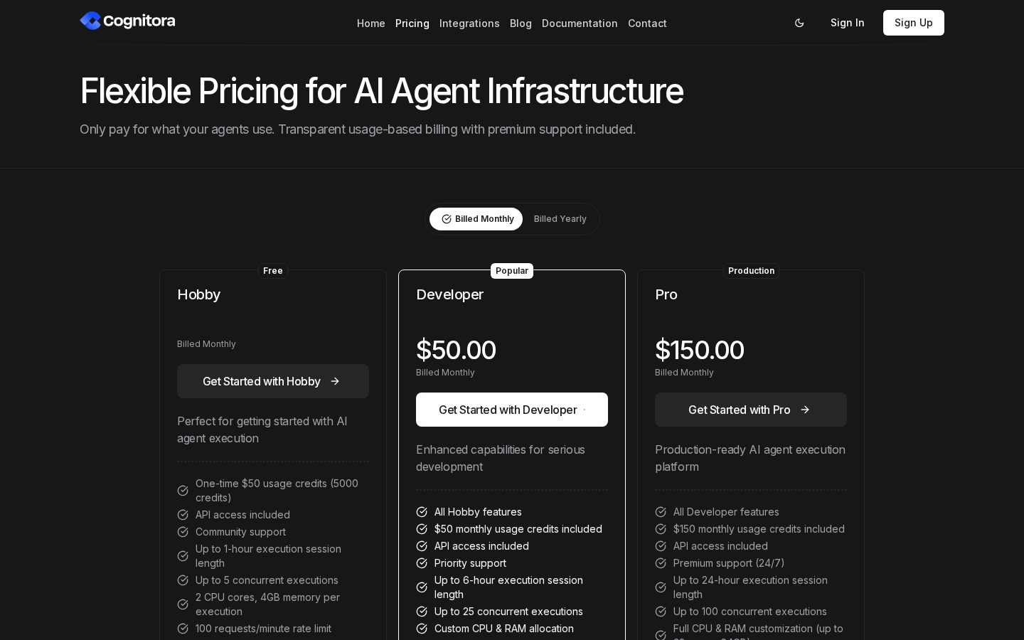 Cognitora Pricing