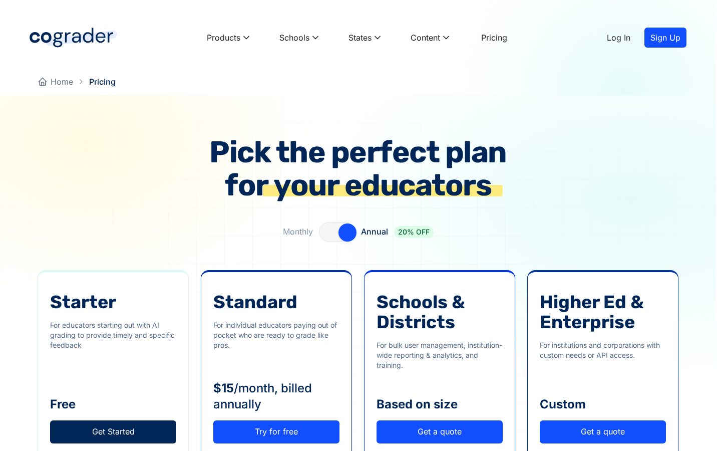 CoGrader Pricing