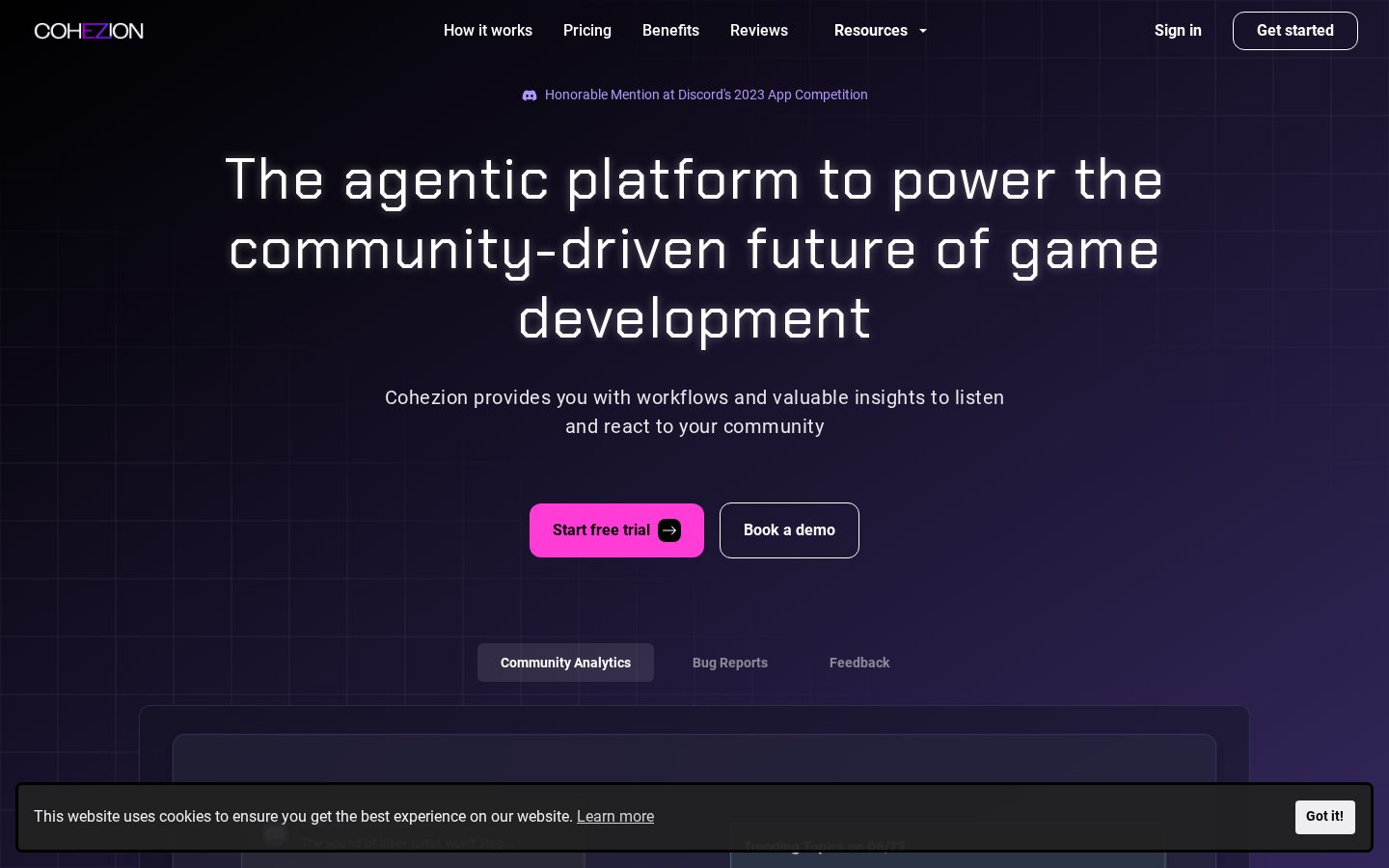 Cohezion Homepage