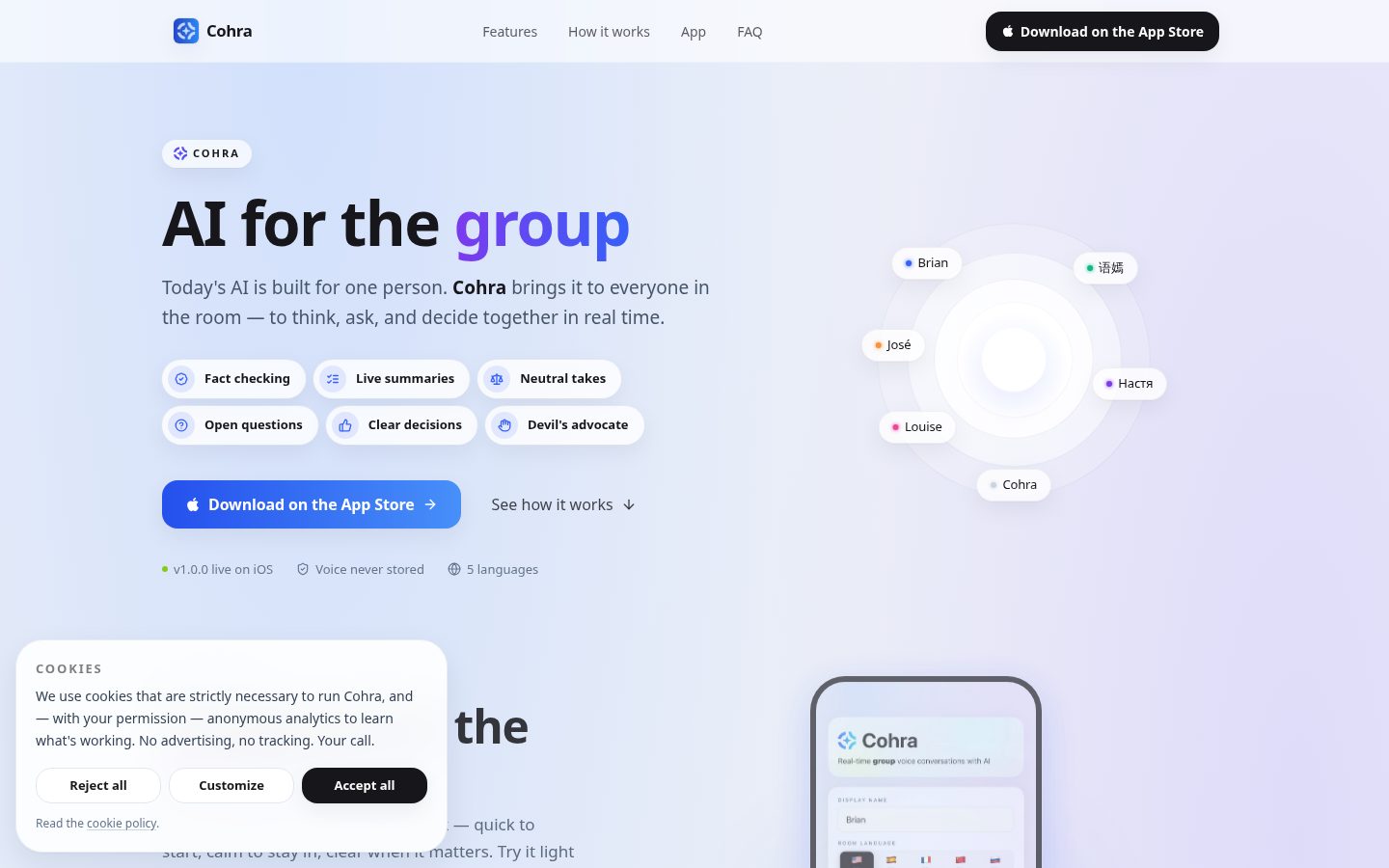 Cohra Homepage