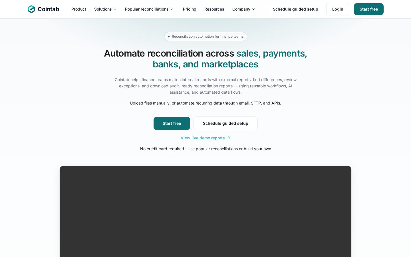 Cointab Homepage