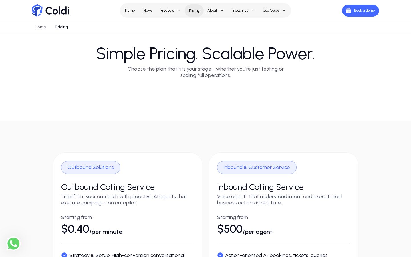 Coldi AI Pricing
