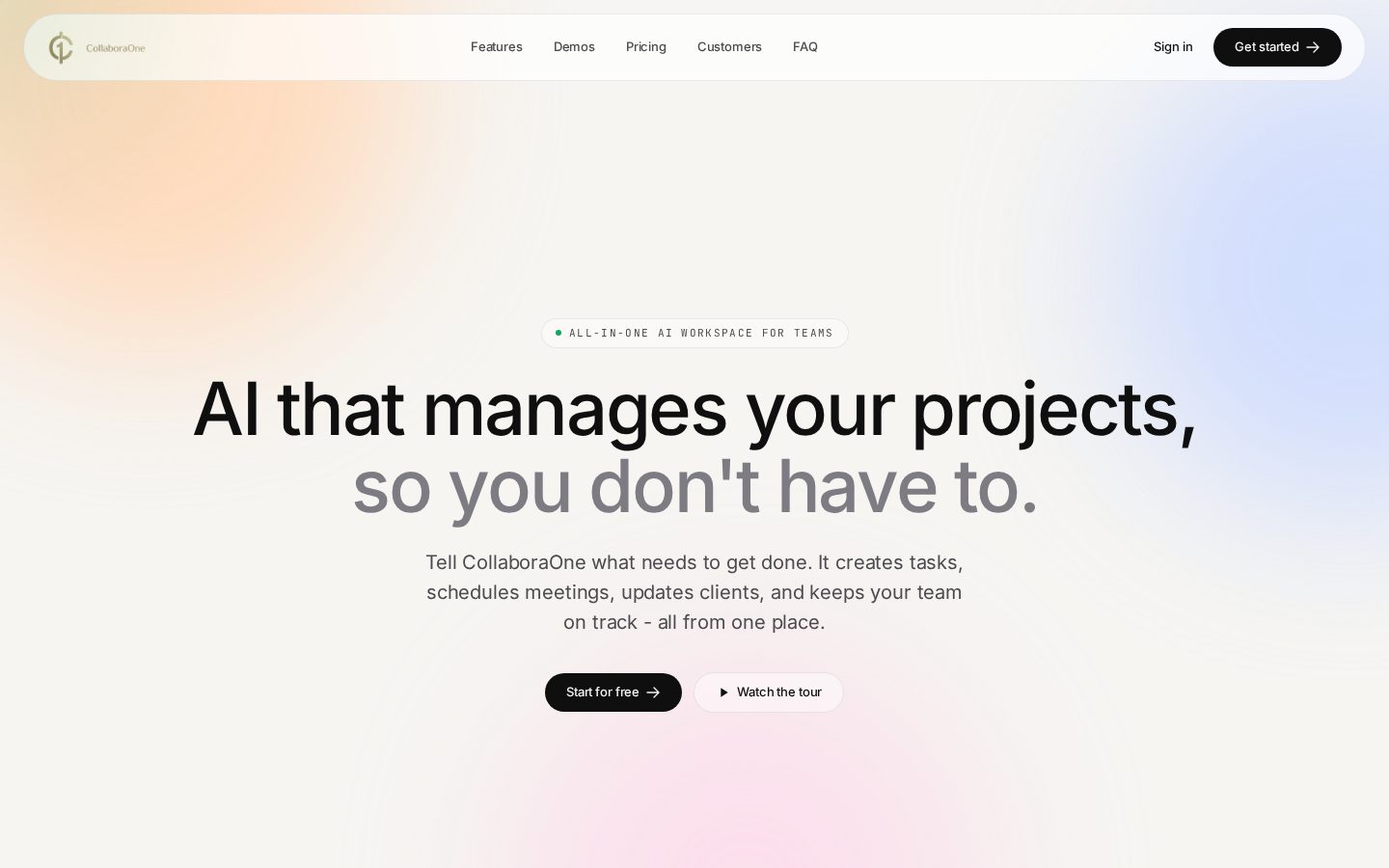 CollaboraOne Homepage