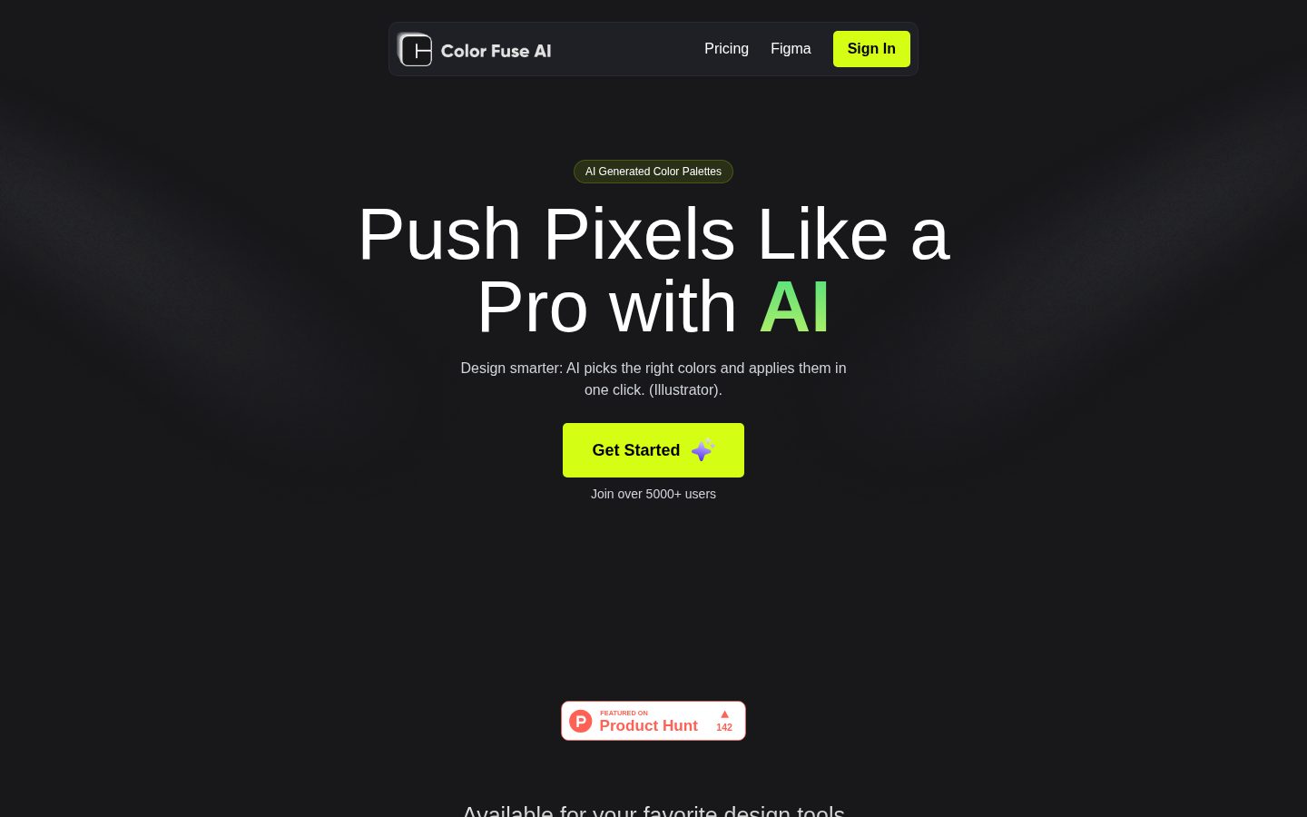 Color Fuse AI Homepage