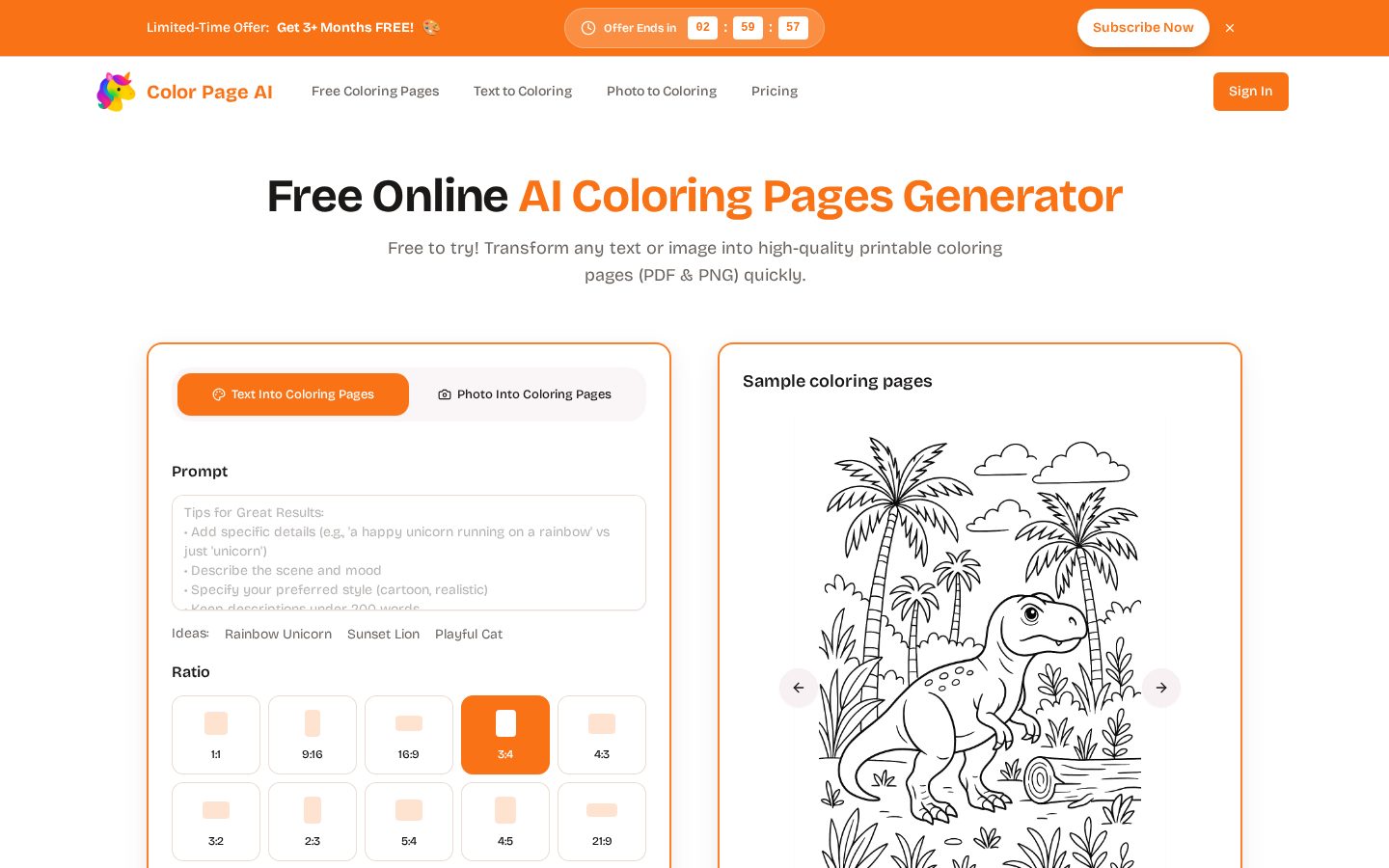 Color Page AI Homepage