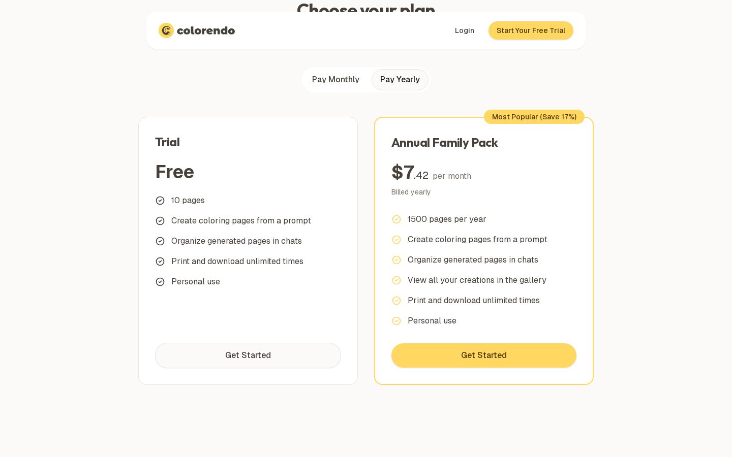 Colorendo Pricing
