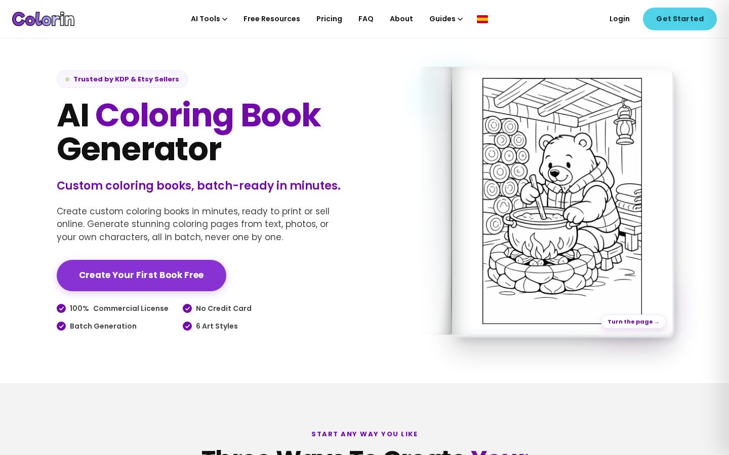 Colorin AI Homepage
