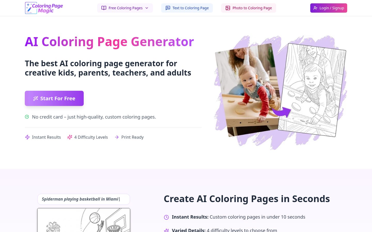 Coloring Page Magic Homepage