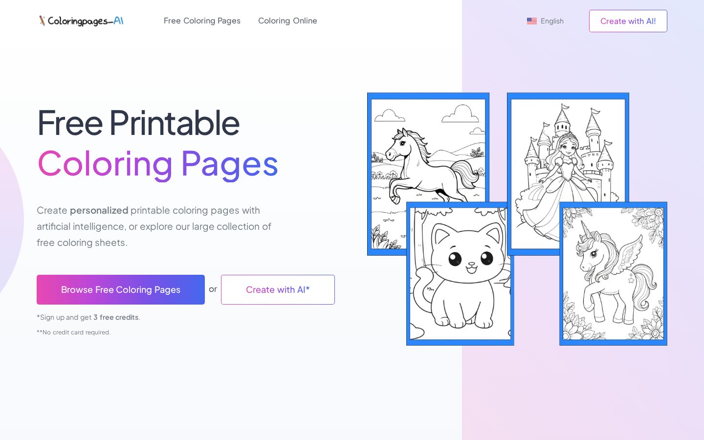 ColoringPages AI Homepage