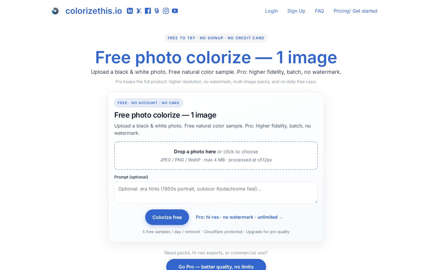 Colorizethis Io Homepage