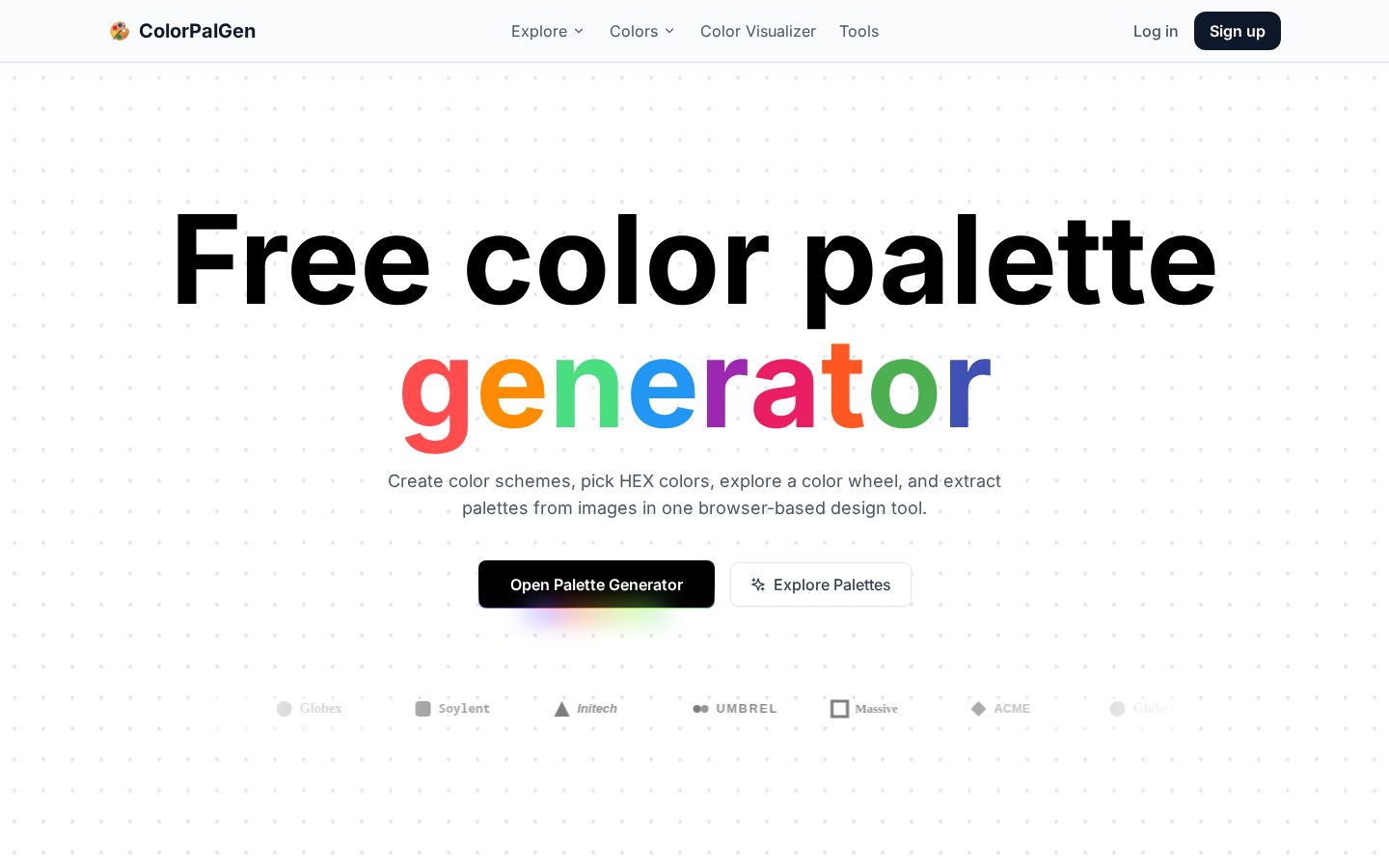 ColorPalGen Homepage