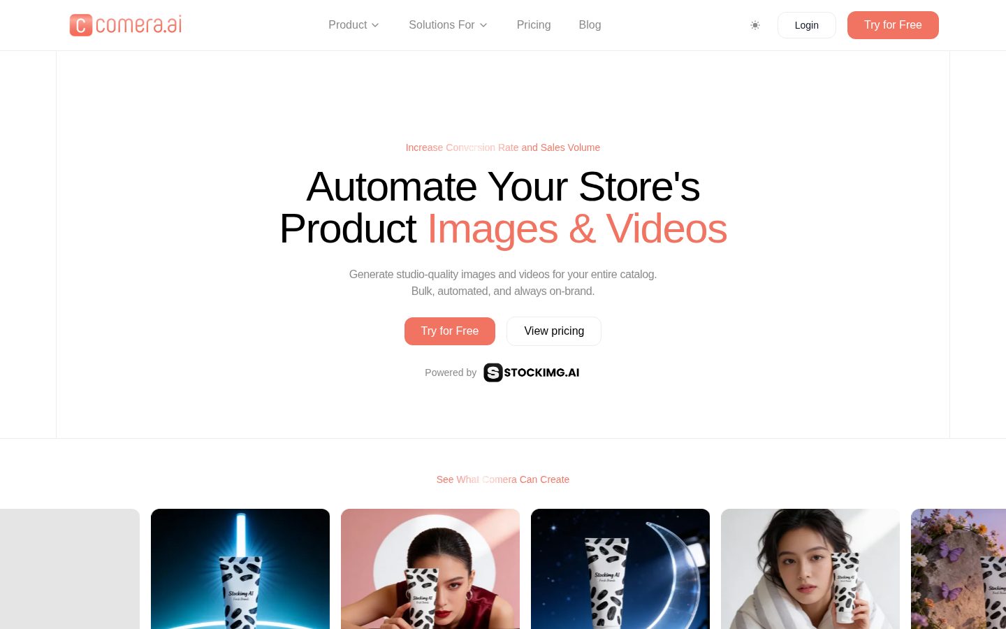 Comera AI Homepage