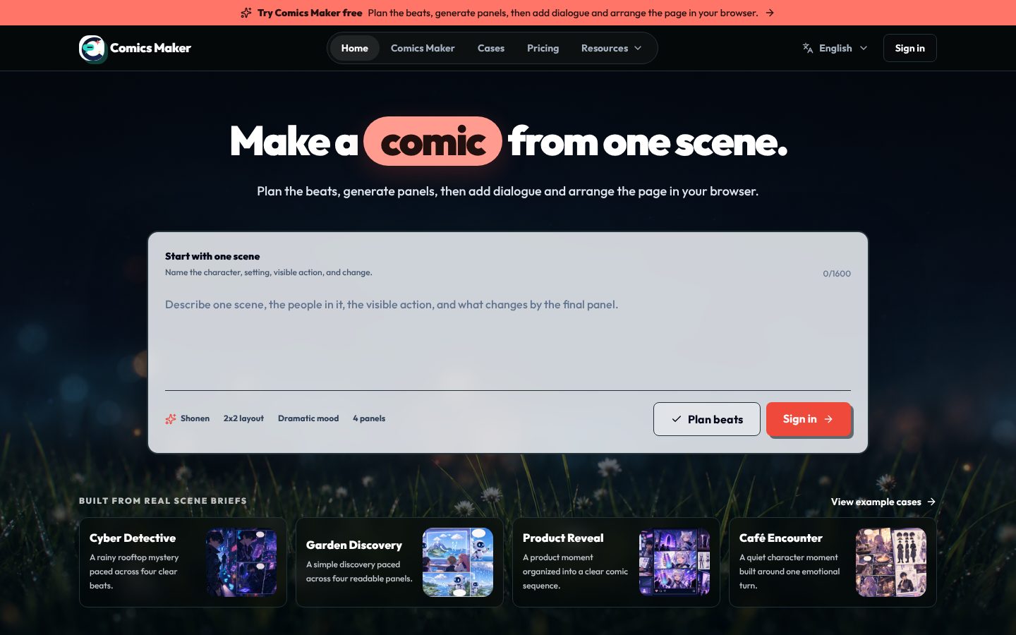 ComicsMaker Homepage