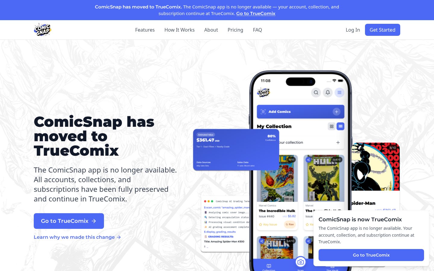 ComicSnap Homepage