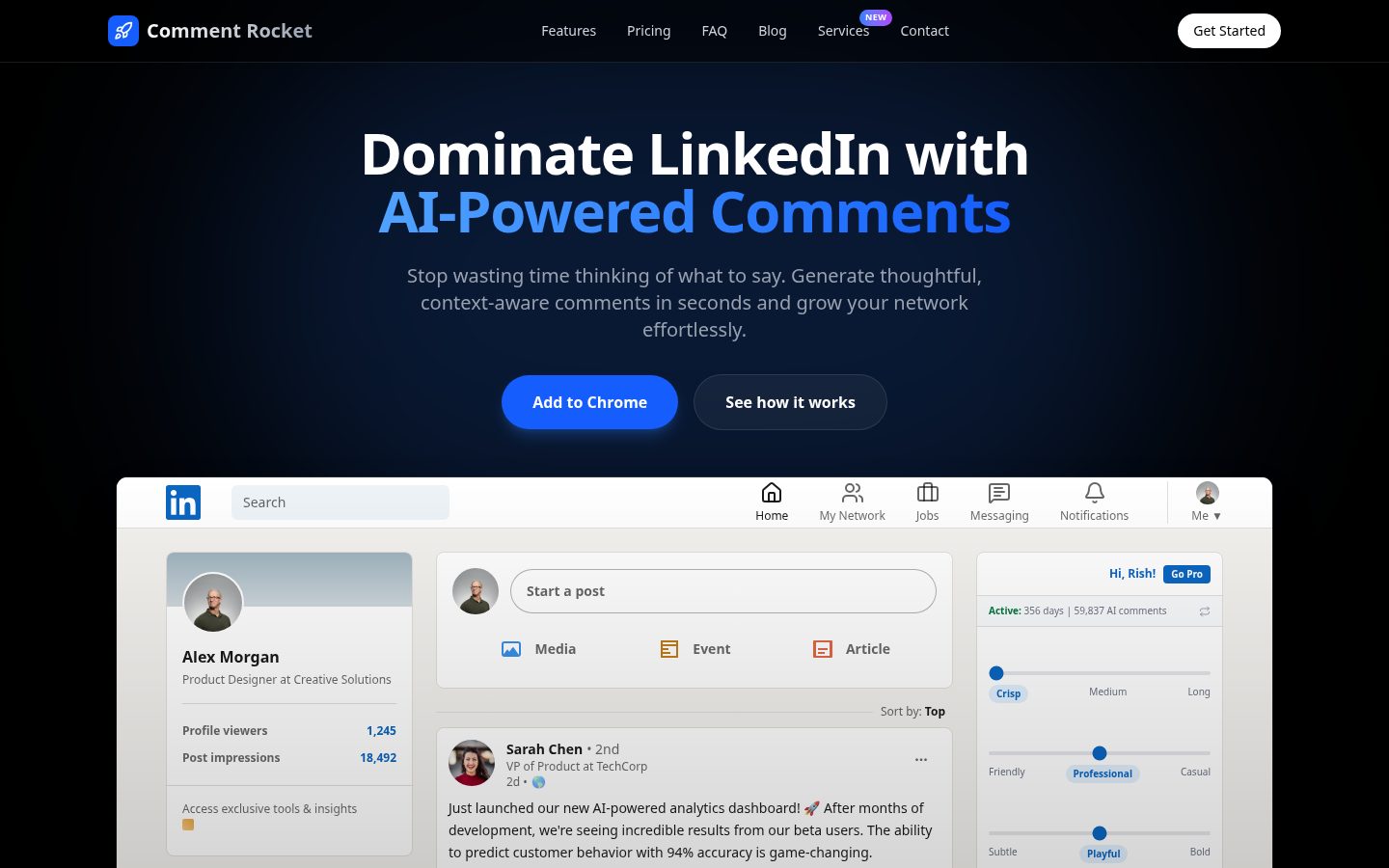 Comment Rocket Homepage