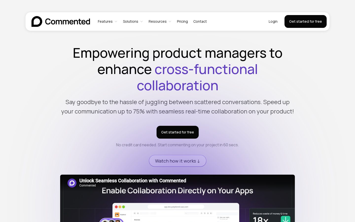 Commented Homepage